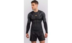 Koszulka do pływania z długim rękawem Venum Streamline, czarno-złota