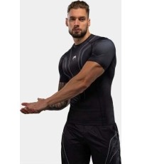 Rashguard Venum Streamline z krótkim rękawem – czarno-biały