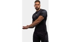 Rashguard Venum Streamline z krótkim rękawem – czarno-biały