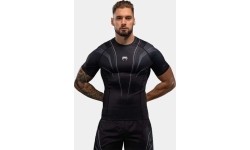 Rashguard Venum Streamline z krótkim rękawem – czarno-biały