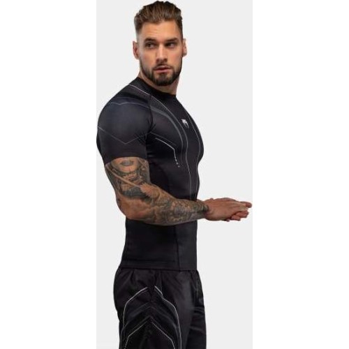 Rashguard Venum Streamline z krótkim rękawem – czarno-biały
