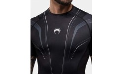 Rashguard Venum Streamline z krótkim rękawem – czarno-biały