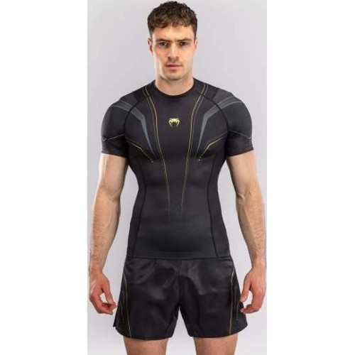 Rashguard z krótkim rękawem Venum Streamline – czarny/złoty