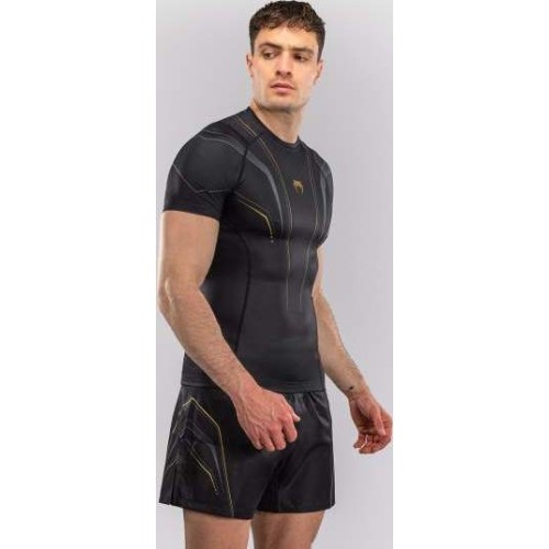 Rashguard z krótkim rękawem Venum Streamline – czarny/złoty