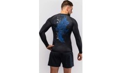 Koszulka rashguard Venum Thunder Dragon z długim rękawem – czarno-niebieska