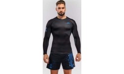 Koszulka rashguard Venum Thunder Dragon z długim rękawem – czarno-niebieska