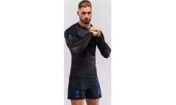 Koszulka rashguard Venum Thunder Dragon z długim rękawem – czarno-niebieska