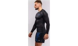 Koszulka rashguard Venum Thunder Dragon z długim rękawem – czarno-niebieska
