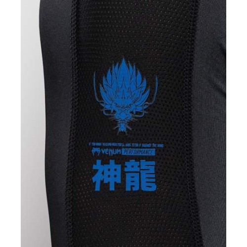 Koszulka rashguard Venum Thunder Dragon z długim rękawem – czarno-niebieska