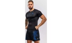 Koszulka rashguard z krótkim rękawem Venum Thunder Dragon, czarno-szafirowa