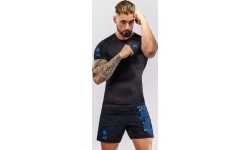 Koszulka rashguard z krótkim rękawem Venum Thunder Dragon, czarno-szafirowa
