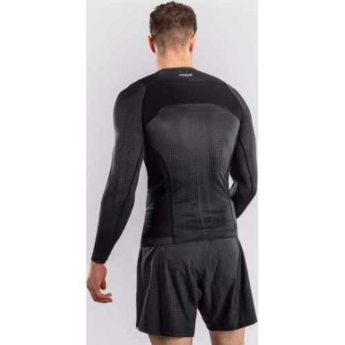 Rashguard Venum Stealth z długim rękawem, czarno-biały