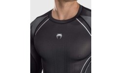 Rashguard Venum Stealth z długim rękawem, czarno-biały