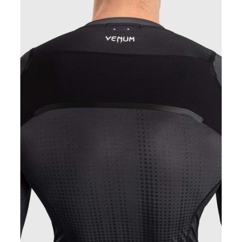 Rashguard Venum Stealth z długim rękawem, czarno-biały