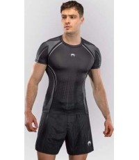 Rashguard z krótkim rękawem Venum Stealth, czarno-biały