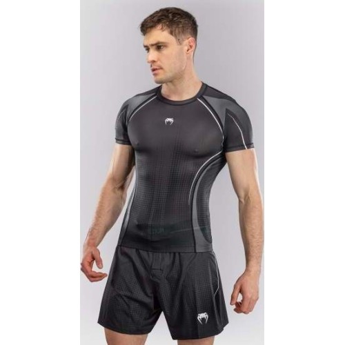 Rashguard z krótkim rękawem Venum Stealth, czarno-biały
