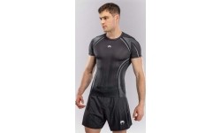 Rashguard z krótkim rękawem Venum Stealth, czarno-biały