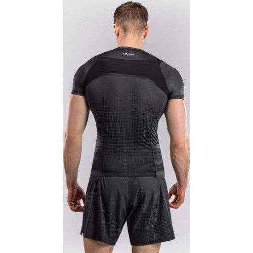 Rashguard z krótkim rękawem Venum Stealth, czarno-biały