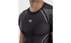 Rashguard z krótkim rękawem Venum Stealth, czarno-biały