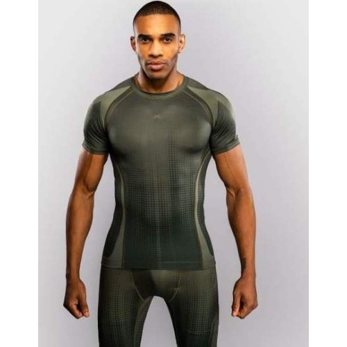 Koszulka rashguard z krótkim rękawem Venum Stealth – khaki/ciemna zieleń