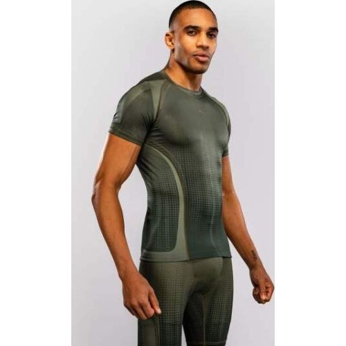 Koszulka rashguard z krótkim rękawem Venum Stealth – khaki/ciemna zieleń