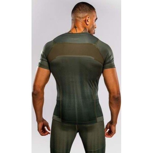 Koszulka rashguard z krótkim rękawem Venum Stealth – khaki/ciemna zieleń