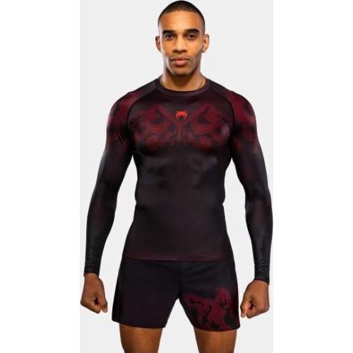 Rashguard Venum Spectre z długim rękawem – czarno-czerwony