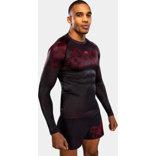 Rashguard Venum Spectre z długim rękawem – czarno-czerwony