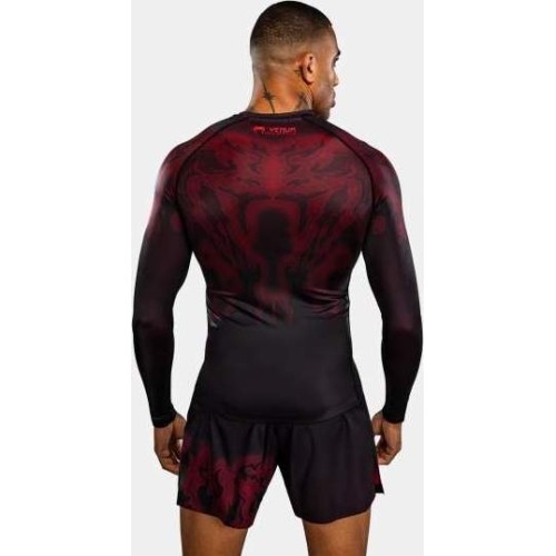 Rashguard Venum Spectre z długim rękawem – czarno-czerwony