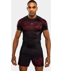 Venum Spectre koszulka z krótkim rękawem (rashguard) - czarno-czerwona