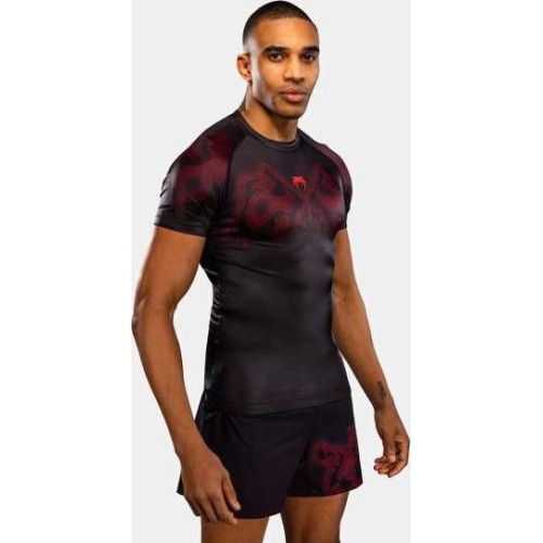 Venum Spectre koszulka z krótkim rękawem (rashguard) - czarno-czerwona