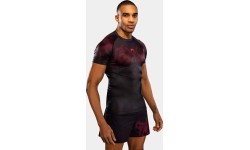 Venum Spectre koszulka z krótkim rękawem (rashguard) - czarno-czerwona
