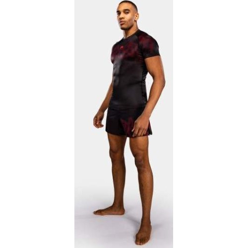 Venum Spectre koszulka z krótkim rękawem (rashguard) - czarno-czerwona