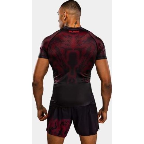 Venum Spectre koszulka z krótkim rękawem (rashguard) - czarno-czerwona