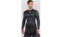 Rashguard z długim rękawem Venum Midnight Fury – czarny/szary/srebrny