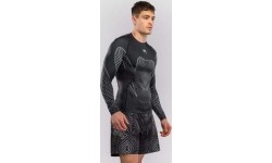 Rashguard z długim rękawem Venum Midnight Fury – czarny/szary/srebrny
