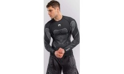 Rashguard z długim rękawem Venum Midnight Fury – czarny/szary/srebrny
