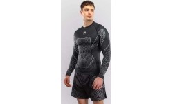 Rashguard z długim rękawem Venum Midnight Fury – czarny/szary/srebrny