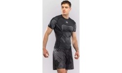 Rashguard z krótkim rękawem Venum Midnight Fury – czarny/szary/srebrny