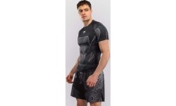 Rashguard z krótkim rękawem Venum Midnight Fury – czarny/szary/srebrny