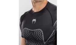 Rashguard z krótkim rękawem Venum Midnight Fury – czarny/szary/srebrny