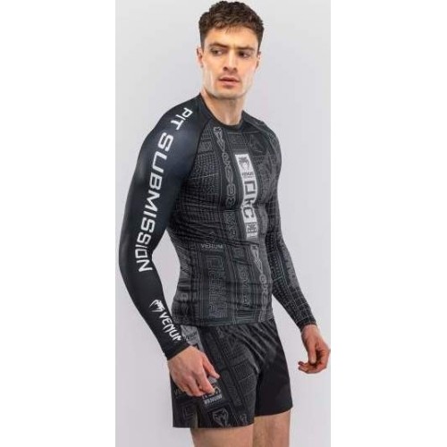 Rashguard z długim rękawem Karate Combat by Venum – czarno-szary