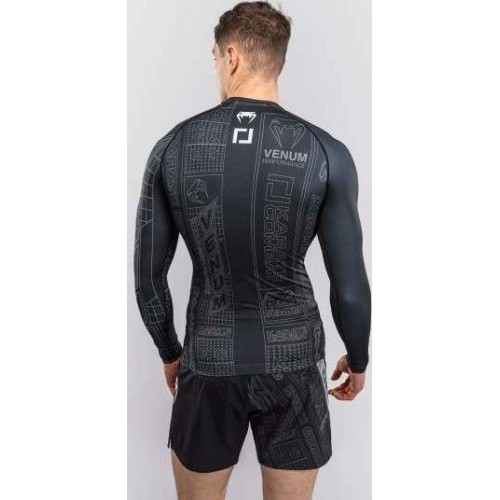 Rashguard z długim rękawem Karate Combat by Venum – czarno-szary