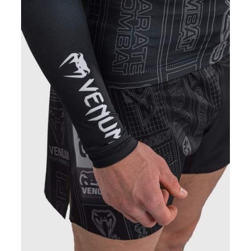 Rashguard z długim rękawem Karate Combat by Venum – czarno-szary