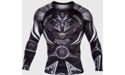 Rashguard Venum Gladiator 3.0 z długim rękawem, czarno-biały