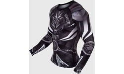 Rashguard Venum Gladiator 3.0 z długim rękawem, czarno-biały