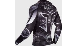 Rashguard Venum Gladiator 3.0 z długim rękawem, czarno-biały