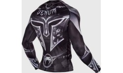 Rashguard Venum Gladiator 3.0 z długim rękawem, czarno-biały