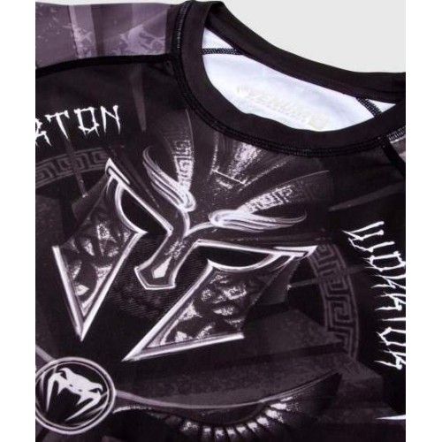 Rashguard Venum Gladiator 3.0 z długim rękawem, czarno-biały