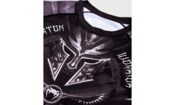 Rashguard Venum Gladiator 3.0 z długim rękawem, czarno-biały